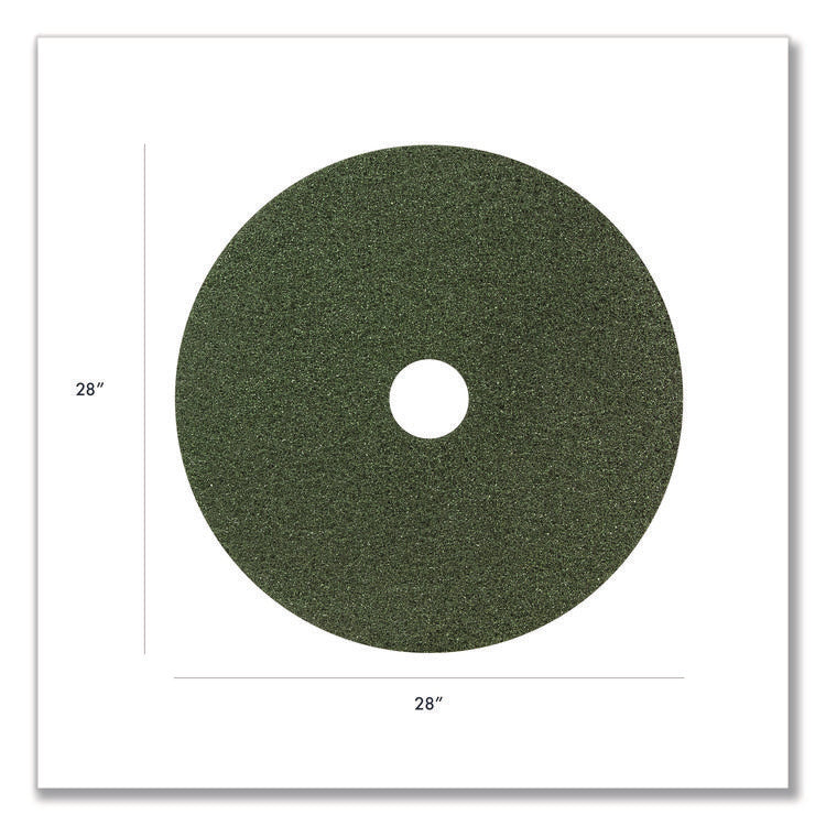 Black Diamond 3000 Grit Diamond Pad, 28" Diameter, Black/Green, 2/Carton