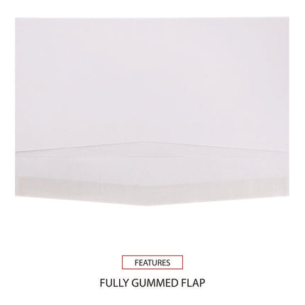 Open-Side Business Envelope, #9, Square Flap, Gummed Closure, 3.88 x 8.88, White, 500/Box