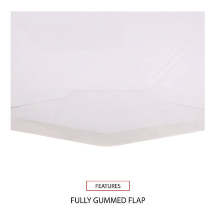 Open-Side Business Envelope, 1 Window, #10, Commercial Flap, Gummed Closure, 4.13 x 9.5, White, 500/Box