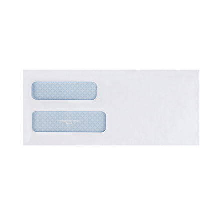 Double Window Security-Tinted Check Envelope, #10, Commercial Flap, Gummed Closure, 4.13 X 9.5, White, 500/box