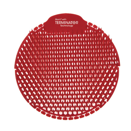 Slant7 With Terminator Urinal Screen, Evergreen Scent, Red, 30/carton