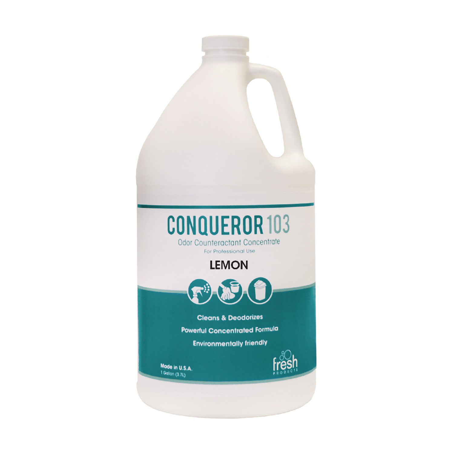 Conqueror 103 Odor Counteractant Concentrate, Lemon, 1 Gal Bottle, 4/carton