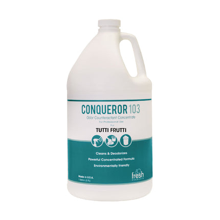 Conqueror 103 Odor Counteractant Concentrate, Tutti-Frutti, 1 Gal Bottle, 4/carton
