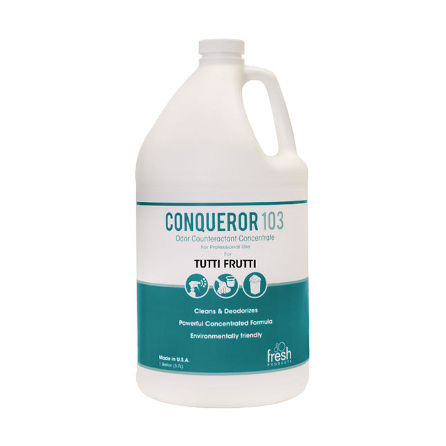 Conqueror 103 Odor Counteractant Concentrate, Tutti-Frutti, 1 Gal Bottle, 4/carton