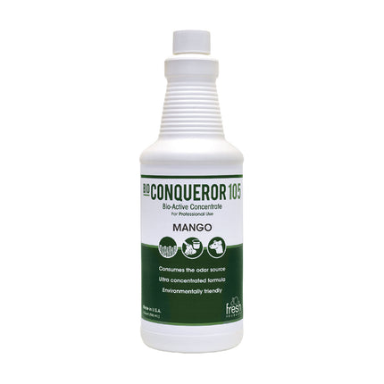 Bio Conqueror 105 Enzymatic Odor Counteractant Concentrate, Mango, 32 Oz Bottle, 12/carton