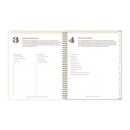 Day Designer Secret Garden Mint Frosted Weekly/Monthly Planner, Floral Artwork, 11 x 8.5, 12-Month (Jan to Dec): 2025