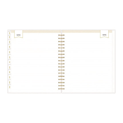 Day Designer Navy Stripe Daily/Monthly Planner, Horizontal Stripe Artwork, 10 x 8, Navy/White Cover, 12-Month (Jan-Dec): 2025