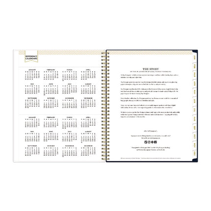 Day Designer Peyton Create-Your-Own Cover Weekly/Monthly Planner, Floral Artwork, 11 x 8.5, Navy, 12-Month (Jan to Dec): 2025