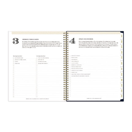 Day Designer Peyton Create-Your-Own Cover Weekly/Monthly Planner, Floral Artwork, 11 x 8.5, Navy, 12-Month (Jan to Dec): 2025