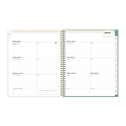 Day Designer Peyton Create-Your-Own Cover Weekly/Monthly Planner, Floral Artwork, 11 x 8.5, White, 12-Month (Jan-Dec): 2025