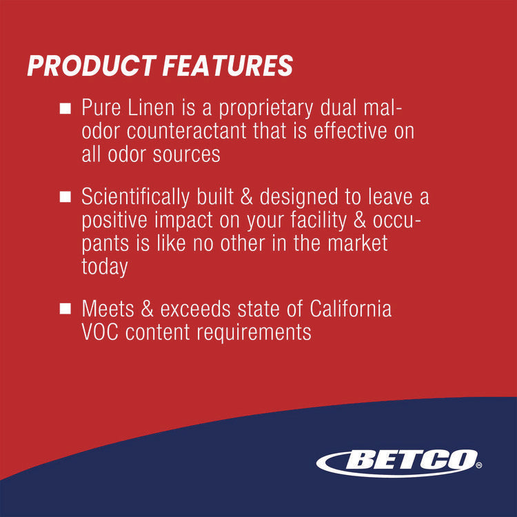 SenTec Pure Linen Concentrate Odor Eliminator, Pure Linen, 128 oz Bottle, 4/Carton