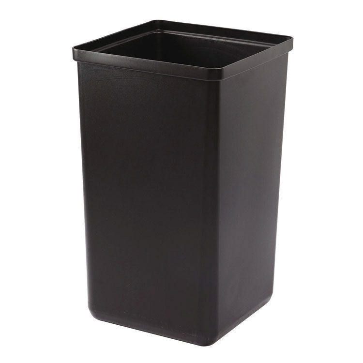 29 Gallon Trash/Recycling Cans, Steel, Blue Recycling Can with Square Lid, Black Trash Can with Square Lid