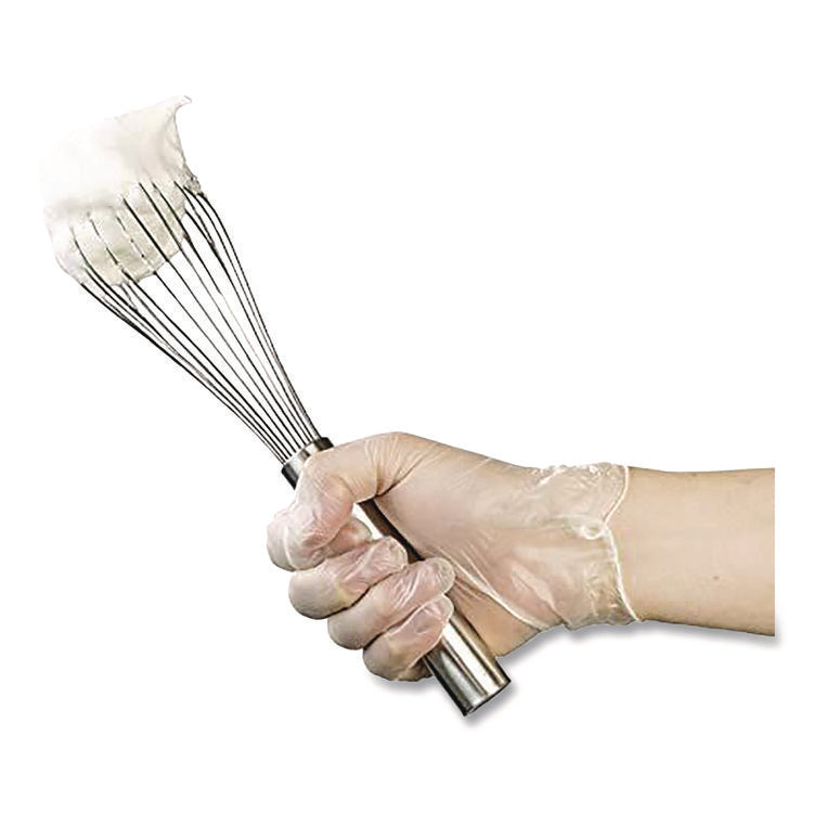 Vinyl Exam Gloves, Powder-Free, X-Large, Clear, 100/Box