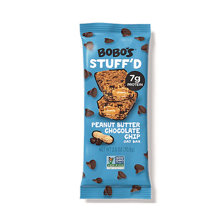 Stuff'D Peanut Butter and Chocolate Chip Oat Bar, 2.5 oz Bar, 12/Box