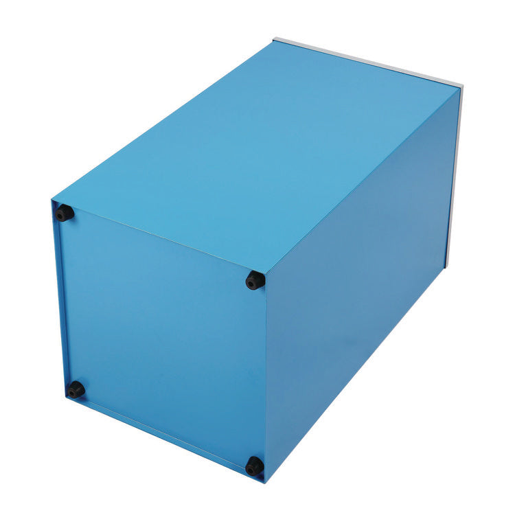 29 Gallon Trash/Recycling Cans, Steel, Blue Can with Square Lid