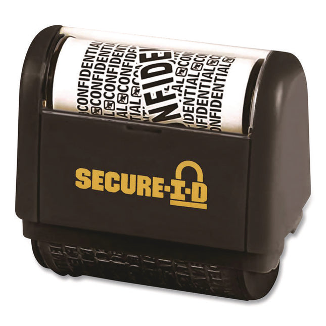 SercureID Roller Stamp, Confidential/Obscures Data, 1.5", Black Ink