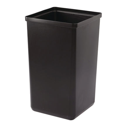 29 Gallon Trash/Recycling Cans, Steel, Black Can with Square Lid