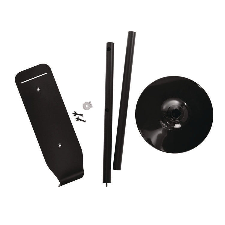 Stainless Steel Universal Sanitizer and Soap Dispenser Stand, 14.5" dia x 55.5" h, Black