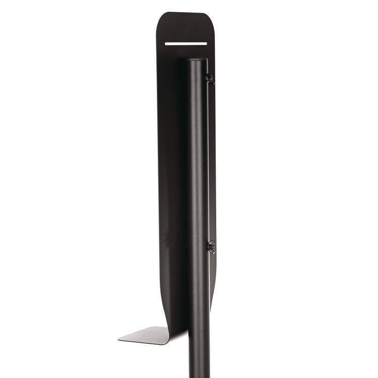 Stainless Steel Universal Sanitizer and Soap Dispenser Stand, 14.5" dia x 55.5" h, Black