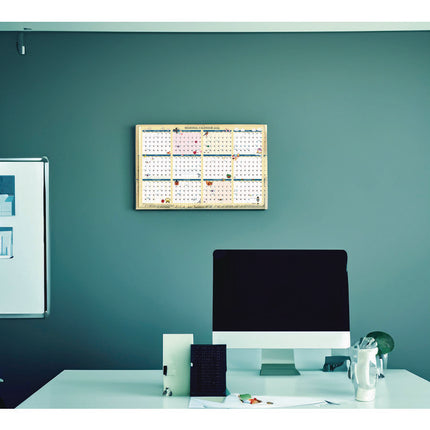 Recycled Seasonal Laminated Wall Calendar, Illustrated Seasons Artwork, 24 x 37, 12-Month (Jan to Dec): 2025