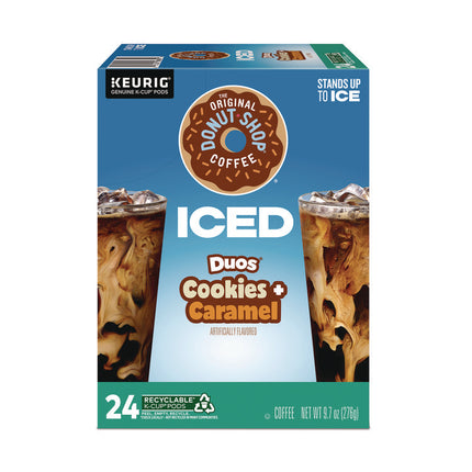 Iced Duos Cookies + Caramel Iced Coffee K-Cup Pods, 24/Box
