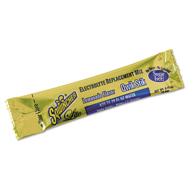 Sugar-Free Qwik Stik Energy Drink Mix, Lemonade, 1.26 oz Packet, 50/Pack
