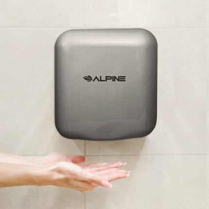 Hemlock Commercial 220V Automatic Hand Dryer, 6.68 x 11.41 x 12.31, Stainless Steel, Silver