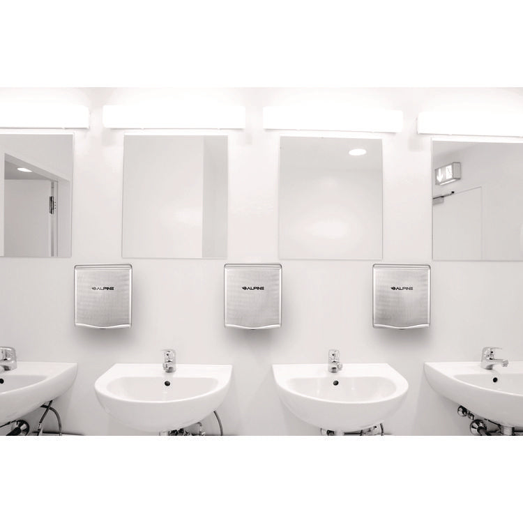 Willow Commercial 120V Automatic Hand Dryer, 3.93 x 11.25 x 12.63, Stainless Steel, Silver