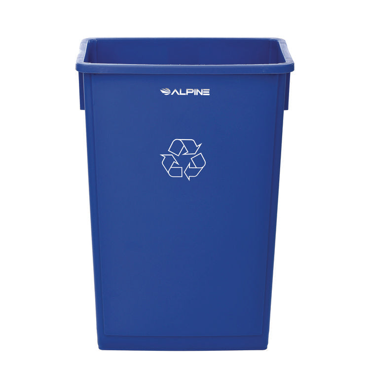 Slim 23 Gallon Recycling Bin, Plastic, Blue