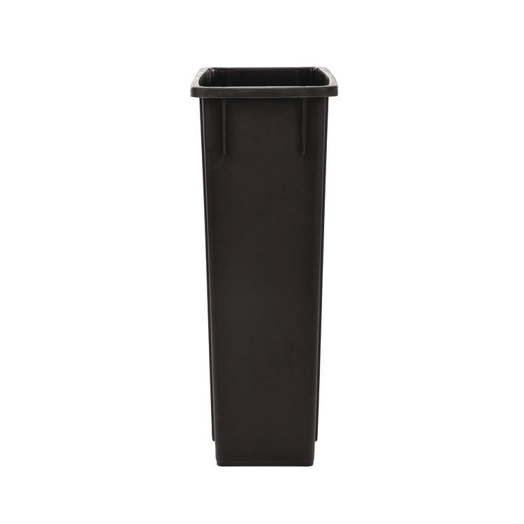 Slim 23 Gallon Indoor Trash Can, Plastic, Black