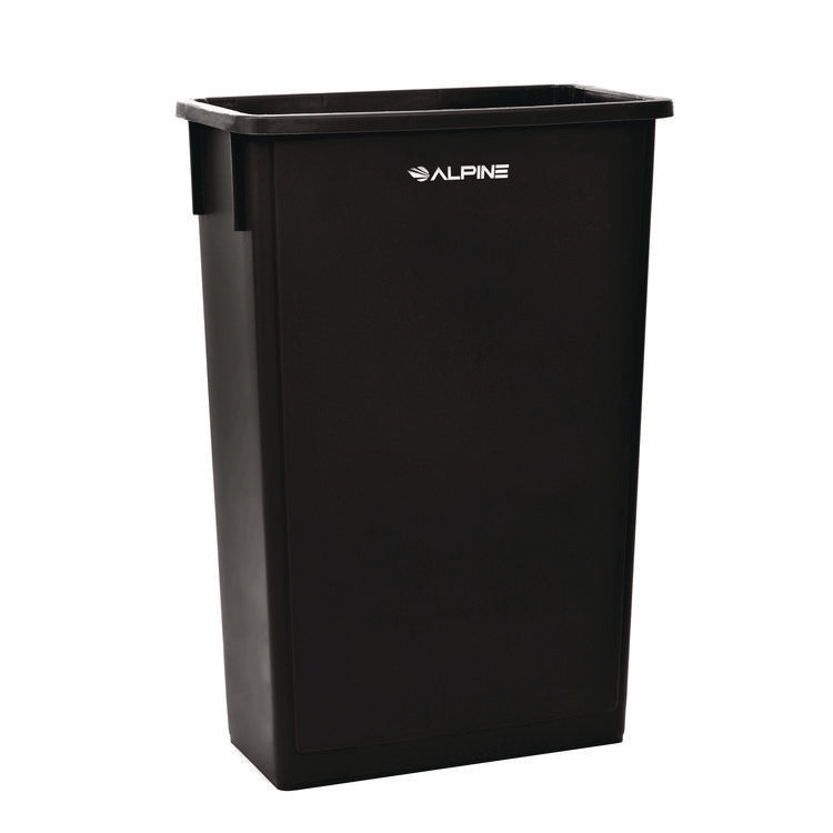 Slim 23 Gallon Indoor Trash Can, Plastic, Black