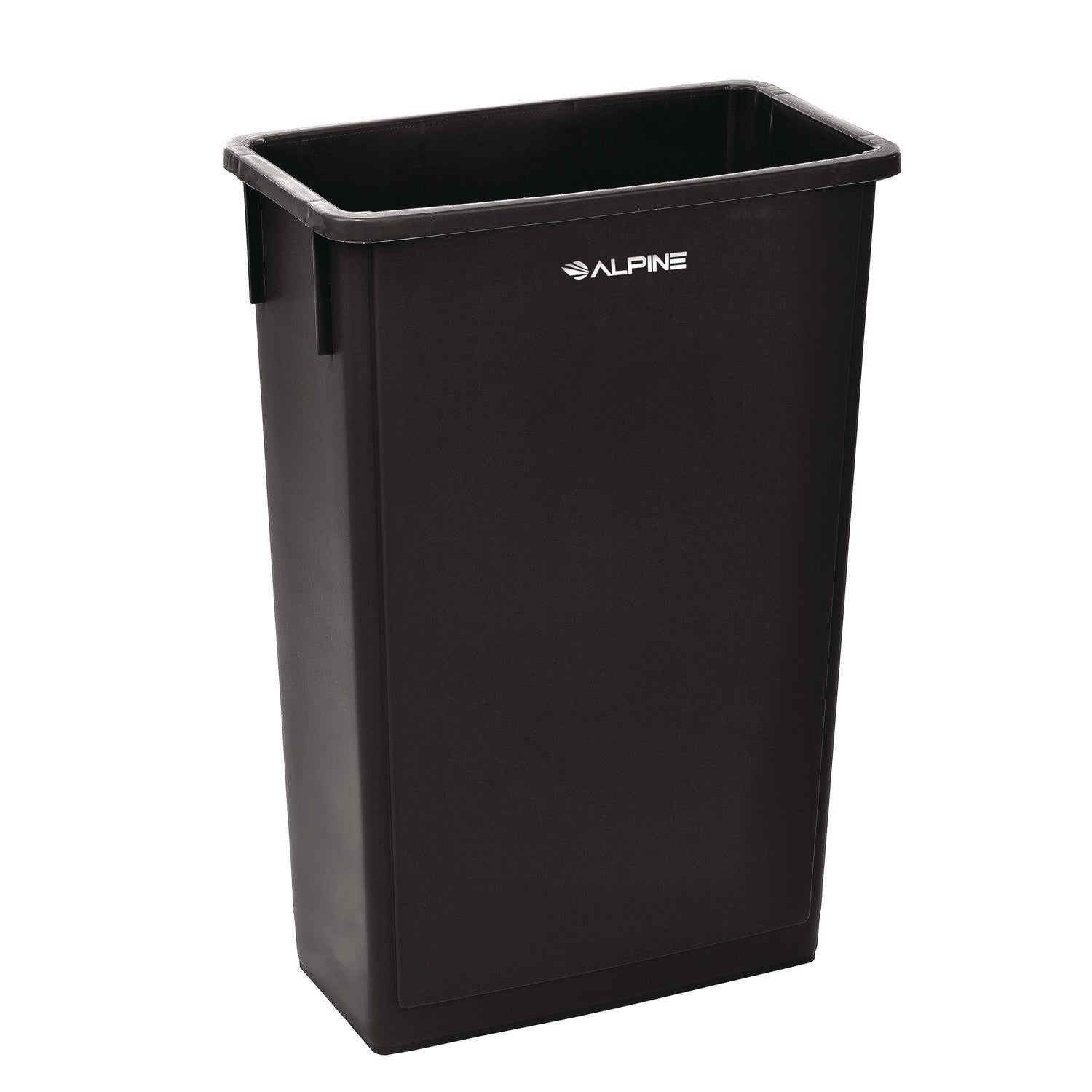 Slim 23 Gallon Indoor Trash Can, Plastic, Black