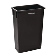 Slim 23 Gallon Indoor Trash Can, Plastic, Black