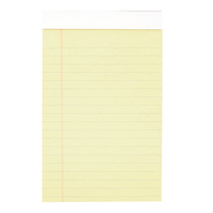Notepad, Wide/Legal Rule, Black Cover, 70 Yellow 5 x 8 Sheets, 2/Pack