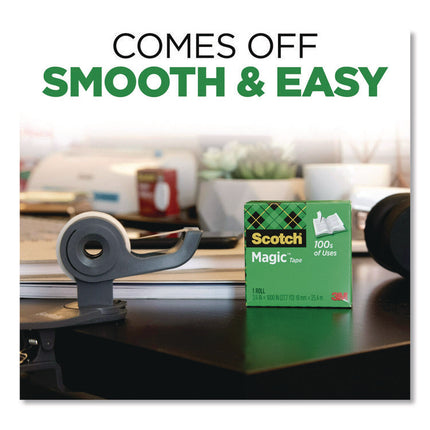 Magic Tape Cabinet Pack, 1" Core, 0.75" x 27.7 yds, Clear, 12/Pack