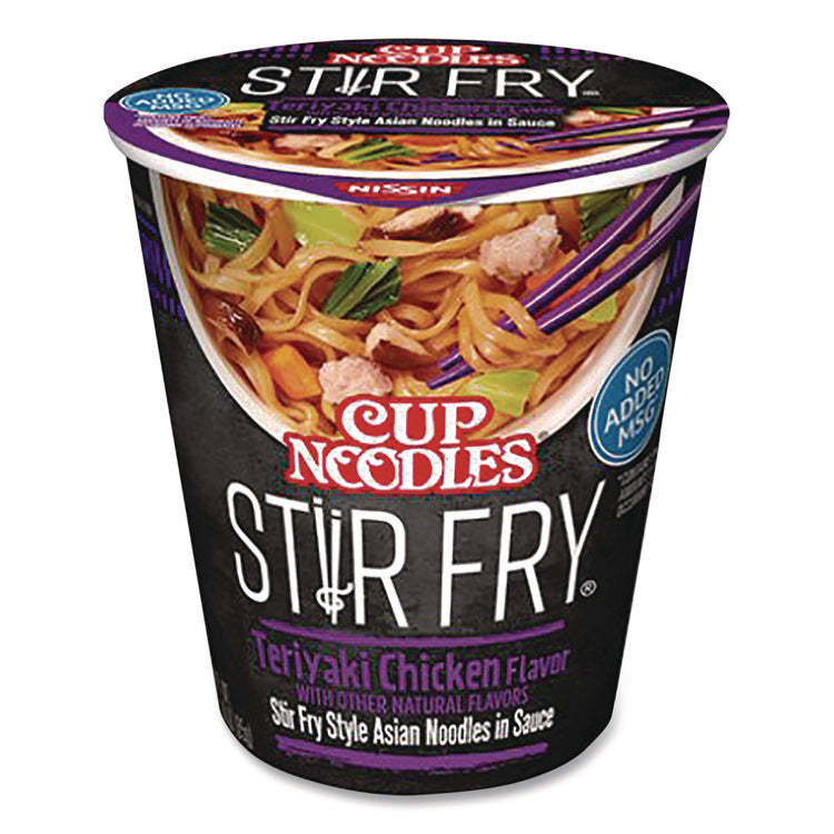 Cup Noodles Stir Fry, Teriyaki Chicken, 3 oz Cup, 6/Carton