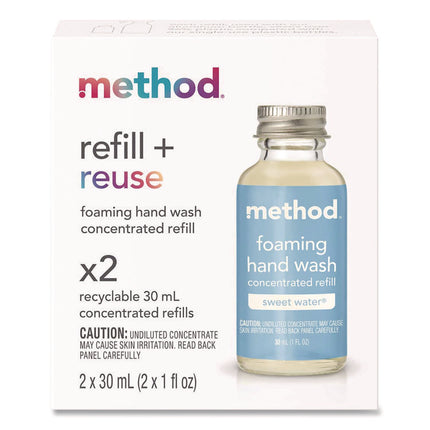 Refill + Reuse Foaming Hand Soap Refill, Sweetwater, 1 oz Refill Bottle, 2/Pack