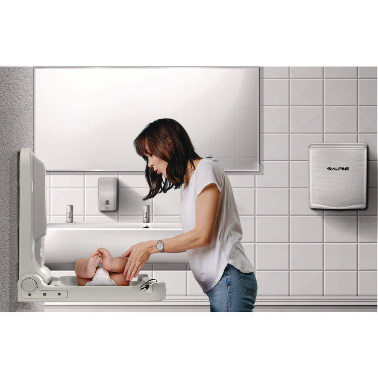 Compact Horizontal Baby Changing Station, 32 x 18, White