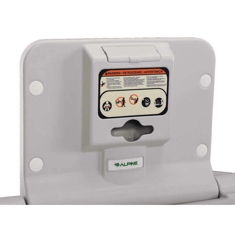 Compact Horizontal Baby Changing Station, 32 x 18, White