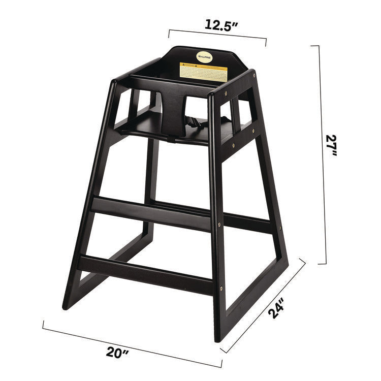 Wooden Stackable High Chair, Supports Up to 50 lb, 29.02" h, Espresso