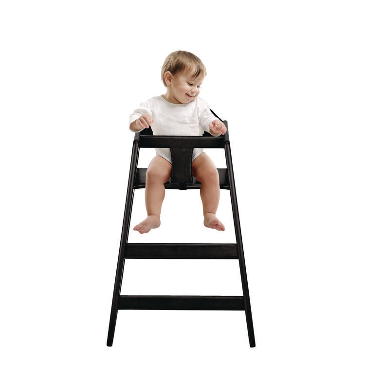 Wooden Stackable High Chair, Supports Up to 50 lb, 29.02" h, Espresso