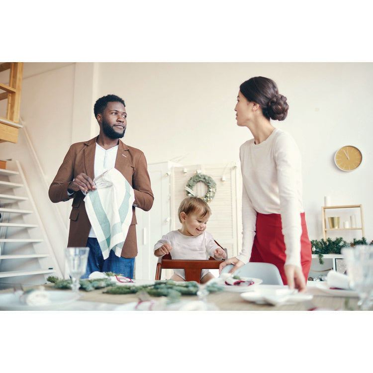 Wooden Stackable High Chair, Supports Up to 50 lb, 29.02" h, Mahogany