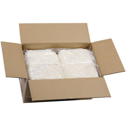 EarthChoice PFAS Free Compostable Hinged Lid Container, 9 x 9 x 3, White, Sugarcane, 150/Carton