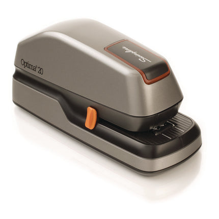 Optima 20 Electric Stapler, 20-Sheet Capacity, Silver