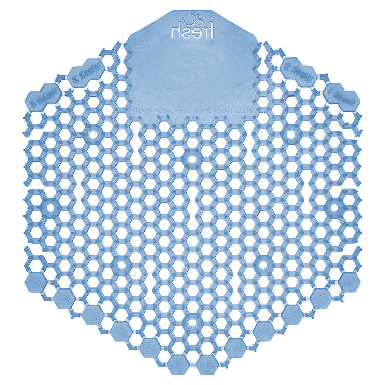 Wave 3d Urinal Deodorizer Screen, Cotton Blossom Scent, Blue, 10/box, 6 Boxes/carton