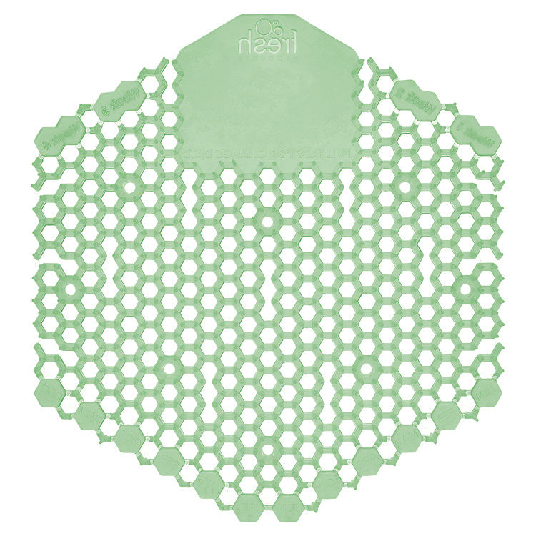 Wave 3d Urinal Deodorizer Screen, Cucumber Melon Scent, Green, 10/box