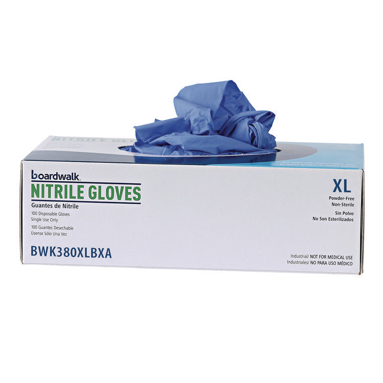 Disposable General-Purpose Nitrile Gloves, X-Large, Blue, 4 mil, 100/Box
