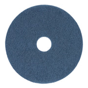 Scrubbing Floor Pads, 13" Diameter, Blue, 5/carton
