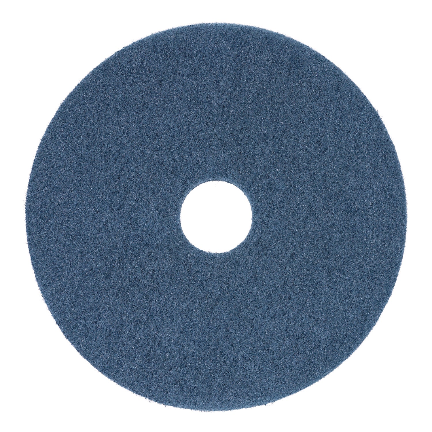 Scrubbing Floor Pads, 14" Diameter, Blue, 5/carton
