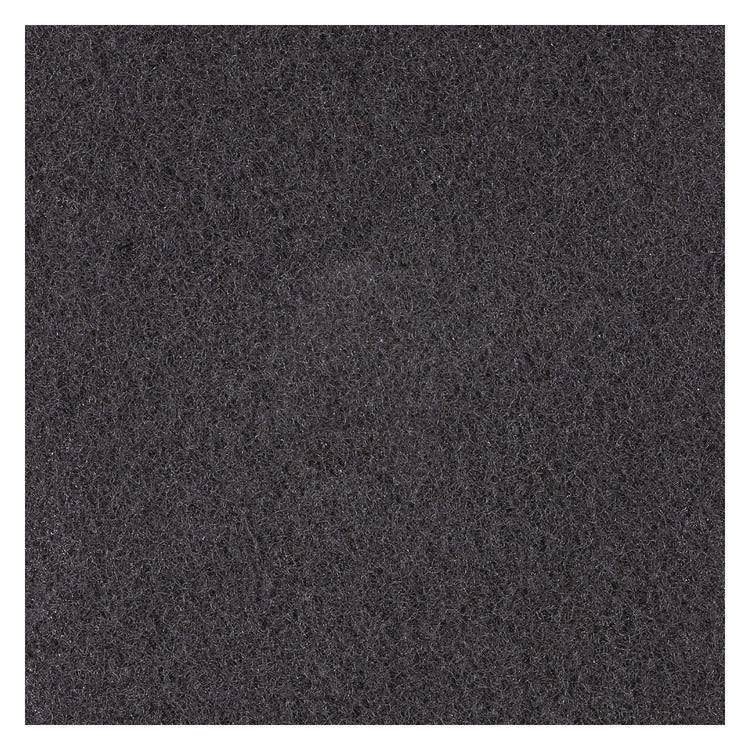 High Performance Stripping Floor Pads, 19" Diameter, Black, 5/carton